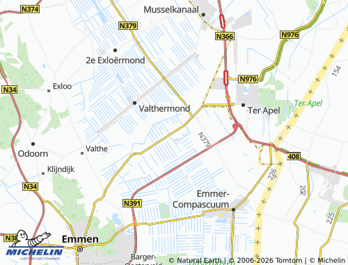 MICHELIN Nieuw-Weerdinge map - ViaMichelin