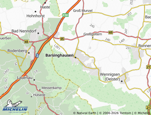 MICHELIN Barsinghausen map - ViaMichelin