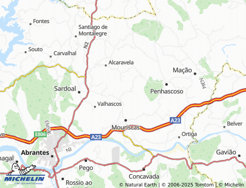 Carte MICHELIN Entre Serras - ViaMichelin