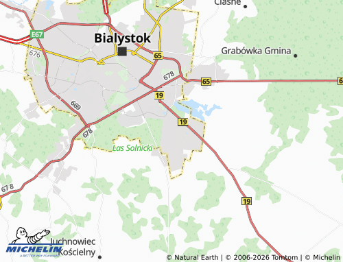 MICHELIN Dojlidy Górne map - ViaMichelin