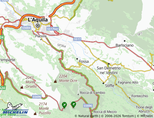 Mapa MICHELIN Fossa - ViaMichelin