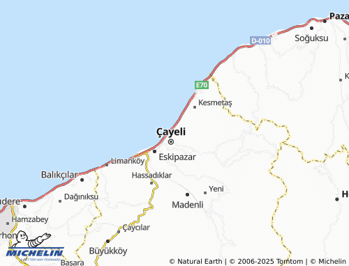 MICHELIN Büyüktaşhane map - ViaMichelin