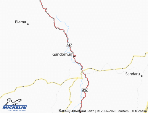 Mappa MICHELIN Gandorhun - ViaMichelin