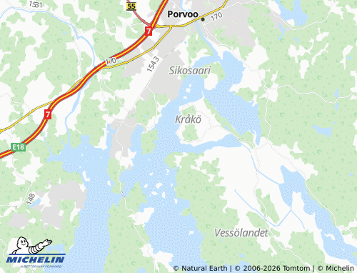 MICHELIN Mörtnäs map - ViaMichelin