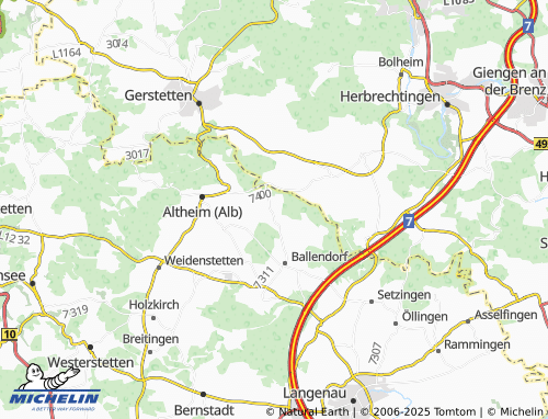 MICHELIN Mehrstetten map - ViaMichelin
