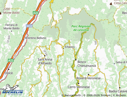 Mappa MICHELIN Erbezzo - ViaMichelin