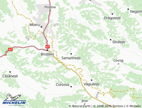 Kaart MICHELIN Samarinești - ViaMichelin