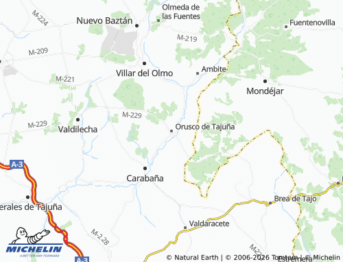 MICHELIN-Landkarte Orusco de Tajuña - ViaMichelin