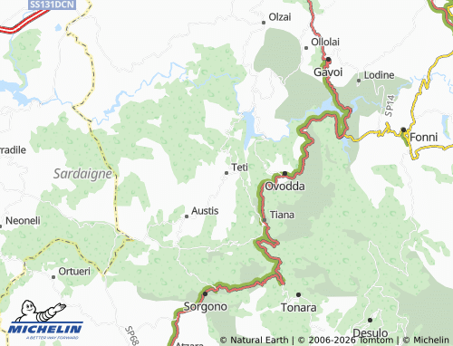 MICHELIN Teti map - ViaMichelin