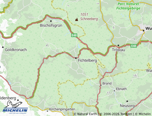 Mappa MICHELIN Fichtelberg - ViaMichelin
