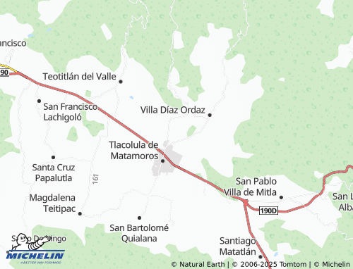 MICHELIN-Landkarte Ciudad Yagul - ViaMichelin