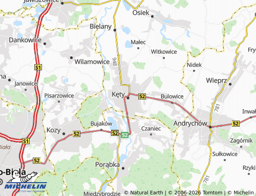 MICHELIN Kęty map - ViaMichelin