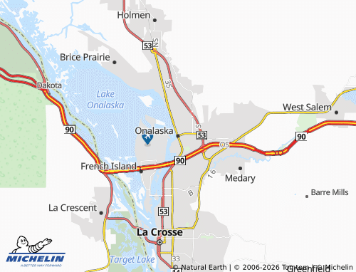 Mapa MICHELIN Onalaska - ViaMichelin