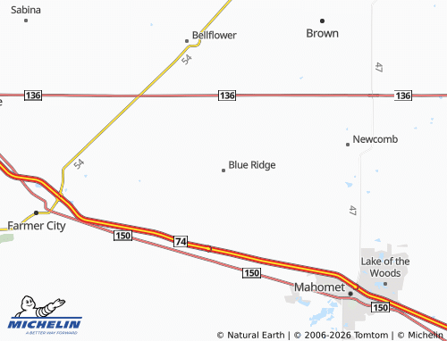 Mappa MICHELIN Blue Ridge - ViaMichelin