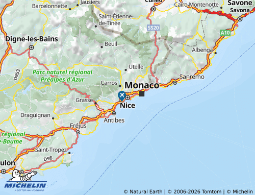 MICHELIN Alpes-Maritimes map - ViaMichelin