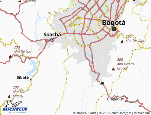 MICHELIN Bella Flor Sur map - ViaMichelin