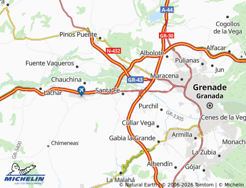 MICHELIN Santa Fe map - ViaMichelin