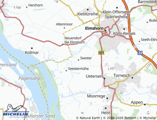 MICHELIN Seester map - ViaMichelin