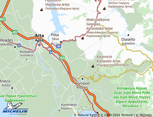 MICHELIN Megarchi map - ViaMichelin