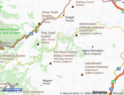 Carte MICHELIN Aidonia - ViaMichelin