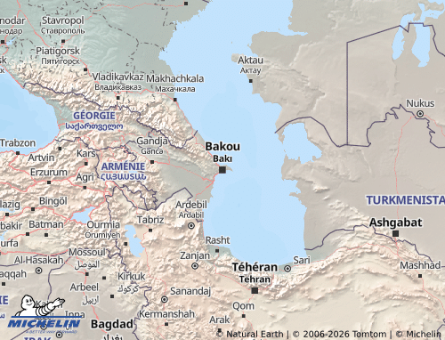 Mappa MICHELIN Azerbaigian - ViaMichelin