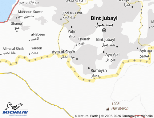 MICHELIN-Landkarte Ayta al-Sha'b - ViaMichelin