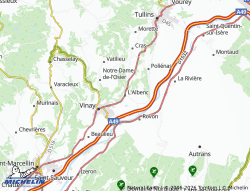 Carte MICHELIN L'Albenc - ViaMichelin