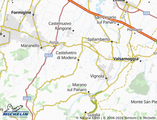 MICHELIN Castelvetro di Modena map - ViaMichelin