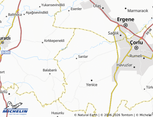 MICHELIN Sarılar map - ViaMichelin