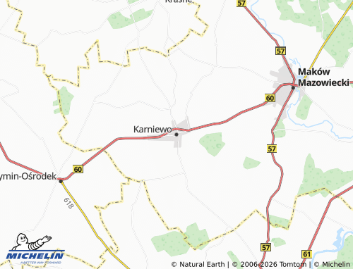 Carte MICHELIN Karniewo - ViaMichelin