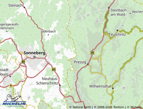 MICHELIN Heinersdorf map - ViaMichelin