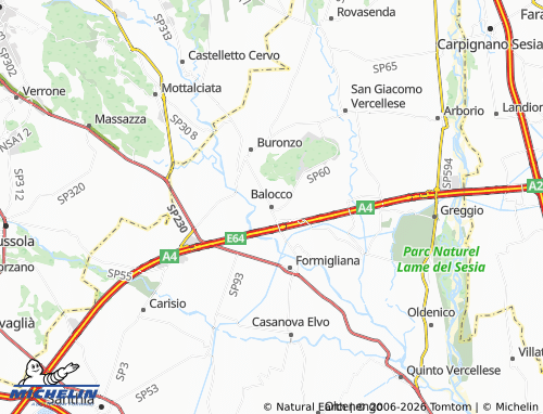 Mappa MICHELIN Balocco - ViaMichelin