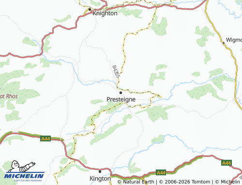 Mappa MICHELIN Presteigne - ViaMichelin