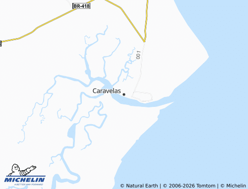 Mapa MICHELIN Caravelas - ViaMichelin