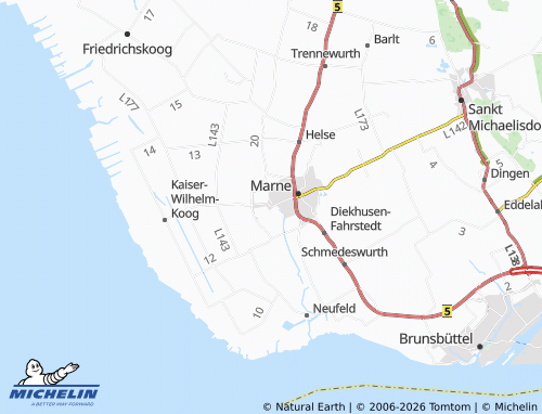 MICHELIN-Landkarte Marnerdeich - ViaMichelin