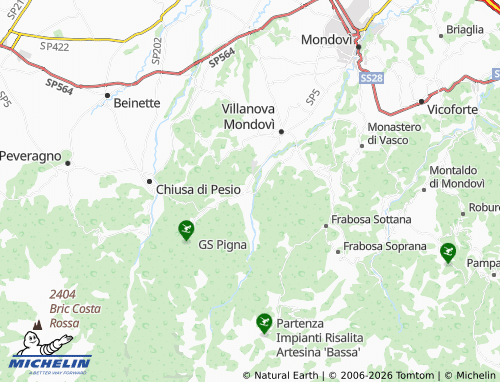 Mappa MICHELIN Roccaforte Mondovì - ViaMichelin