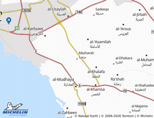 MICHELIN-Landkarte Mazharah - ViaMichelin
