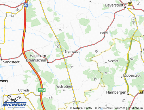 MICHELIN Bramstedt map - ViaMichelin