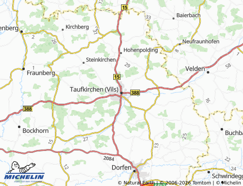 Mappa MICHELIN Taufkirchen (Vils) - ViaMichelin