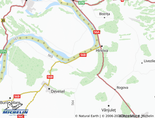 Mappa MICHELIN Ostrovu Corbului - ViaMichelin