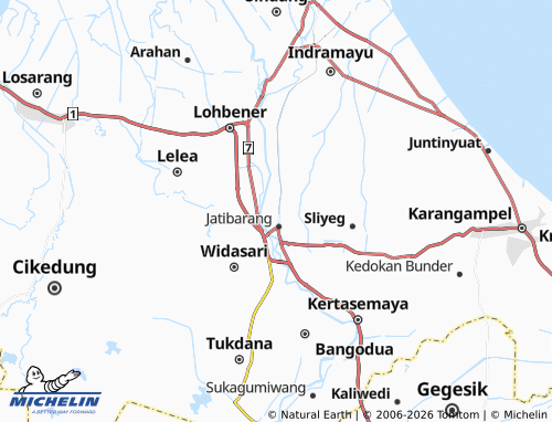 MICHELIN Kebulen map - ViaMichelin