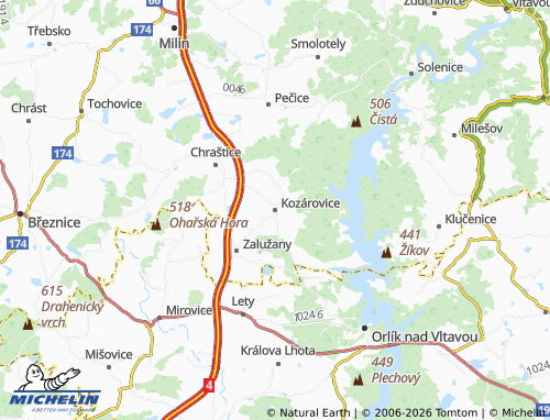 Mappa MICHELIN Kozárovice - ViaMichelin