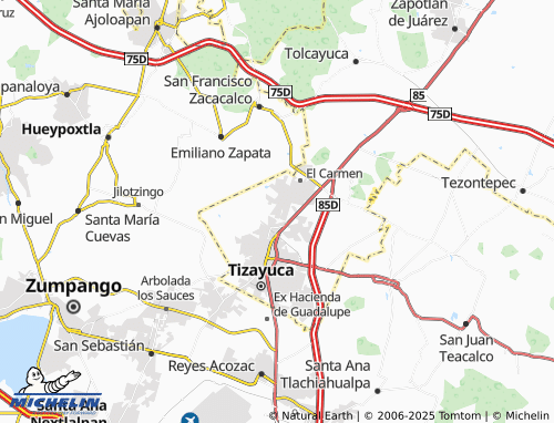 Carte MICHELIN Fraccionamiento Fuentes de Tizayuca - ViaMichelin