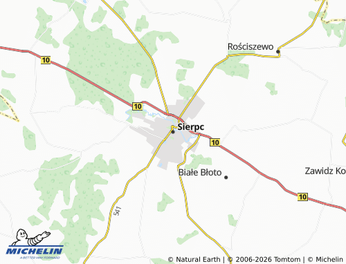 MICHELIN Sierpc map - ViaMichelin
