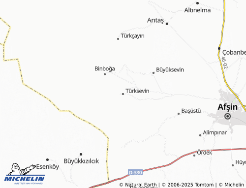 MICHELIN Türksevin map - ViaMichelin