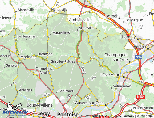 Carte MICHELIN Vallangoujard - ViaMichelin
