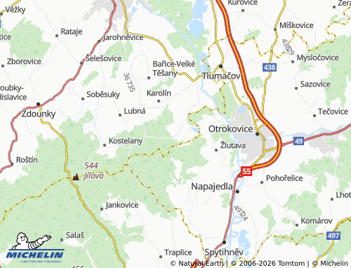 Mappa MICHELIN Nová Dědina - ViaMichelin