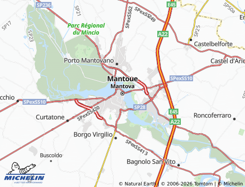 MICHELIN-Landkarte Mantua - ViaMichelin