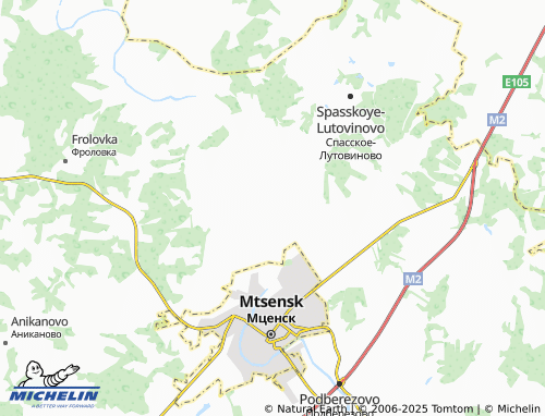MICHELIN Nizhnyaya Zaroshcha map - ViaMichelin