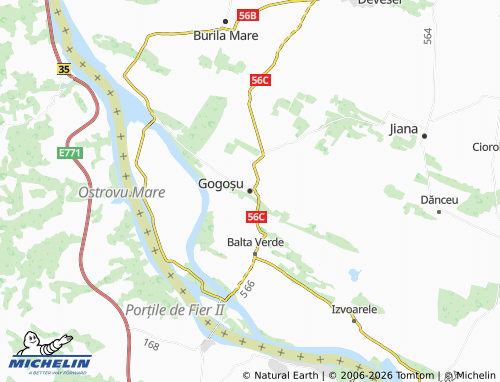 Mappa MICHELIN Gogoșu - ViaMichelin